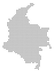 Obraz premium Black Dot Colombia Map American Country