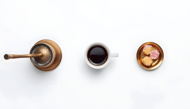 Brass and ceramic coffee capsule set with portafilter. Premium espresso pod accessories for barista-style brewing at home.