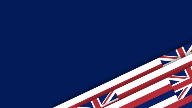 Hawaii Statehood Day Celebration Background with Hawaiian Flag and Copy Space.