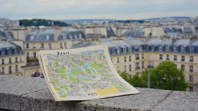 Tourist map of Paris.