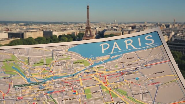 Tourist map of Paris.
