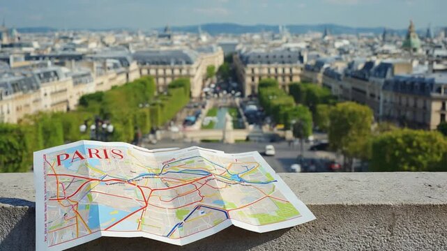 Tourist map of Paris.