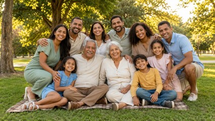 Fototapeta premium Happy Grandparents Spending Quality Time with Their Grandchildren