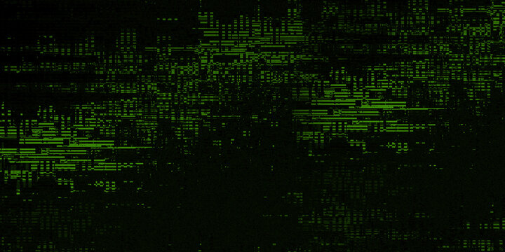Abstract Digital Green Binary Code Grid Background with Futuristic Cyber Technology Pattern