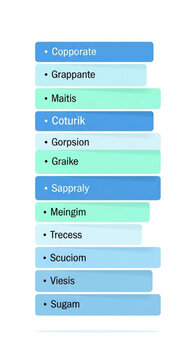 Stacked professional labels and categorical menu list