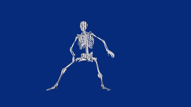 Skeleton hip hop dance moment .