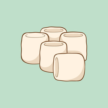 Hand drawn delicious mashmellow vector design