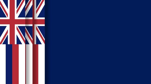 Hawaii Statehood Day Celebration Flag Motion Graphic Background.