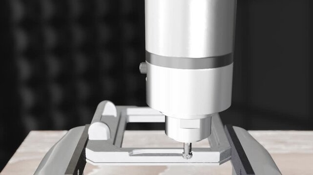 Realistic CNC Milling Machine Cutting Metal with Flying Sparks, 3D Animation 4K
