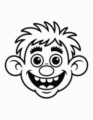 Fototapeta premium Funny Faces Coloring Book