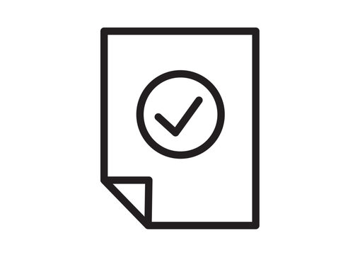 チェックマークのある書類のアイコン