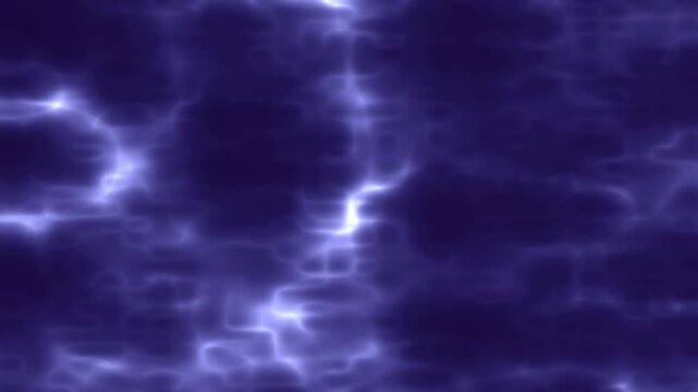 Dark background features bright blue energy patterns resembling lightning or plasma. Intense visual effect dominates image space.
