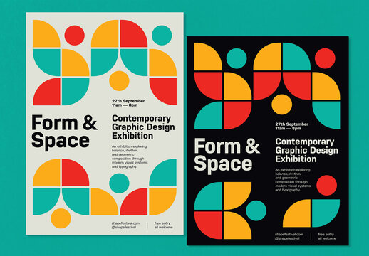 Swiss Geometric Poster Layout