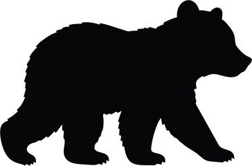 Brown Bear Cub Silhouette Vec... © Aura Artistry