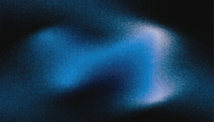 Blue spray paint texture on black background. Abstract grainy airbrush gradient effect. © ZALMI