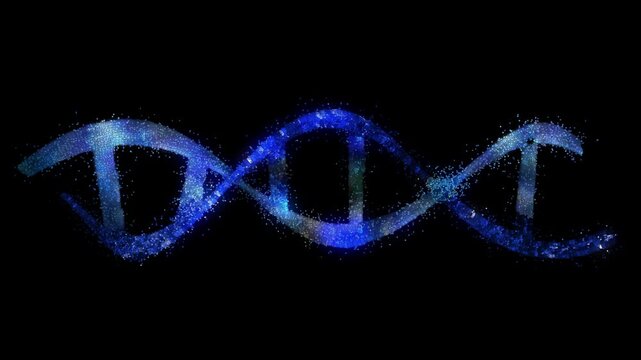 The DNA chain rotates in a helix.This video make a perfect concept for human DNA, microbiology, RNA protein, pharmaceutical health, genetics, stem cell research, healthcare, or the human genome.
