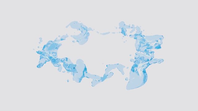 looped 3d animation of water ring