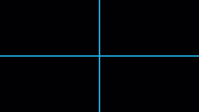 Four Window Frame Grid Transition Elements animation in 4K animation with alpha channel  Split Screen 2D Motion Graphics Animation on transparent background 