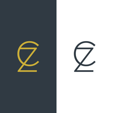 Elegant CZ Monogram Logo Design.