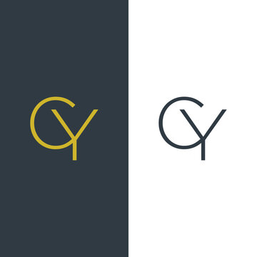 Modern CY Monogram Logo Design.