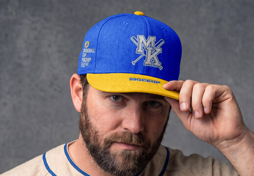 Baseball Cap Portrait Mockup