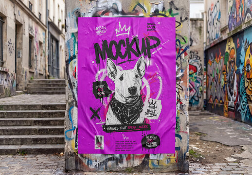 Street Advertising Poster Mockup