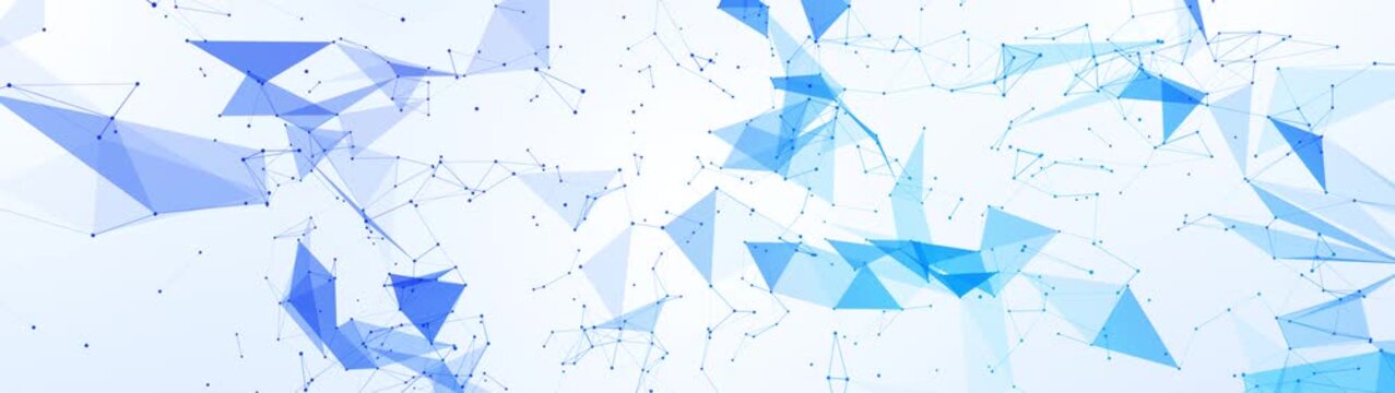 Abstract Plexus Futuristic Network with Glowing Polygon Connections and Geometric Data Visualization Background Loop, Perfect for Artificial Intelligence, Cyber Security and Digital Technology