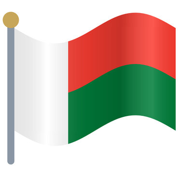 Madagascar waving flag vector