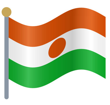 Niger waving flag vector