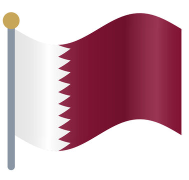 Qatar waving flag vector