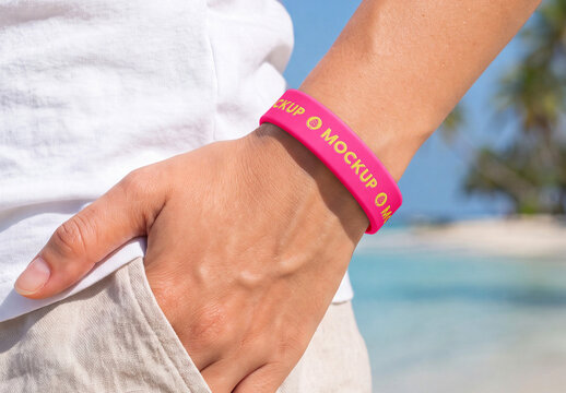 Silicone Bracelet Lifestyle Mockup
