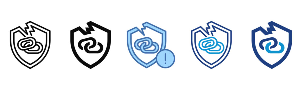 Weakness icon set multiple style collection