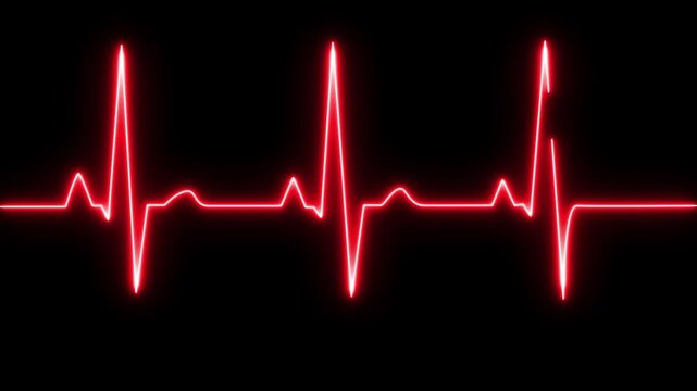 Sky Blue color EKG heart line monitor. Emergency EKG monitoring. pulse line. ECG heartbeat monitor. Motion graphics of Electrocardiogram Medical