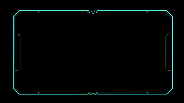 Universal Technology Line and frame Video overlay Futuristic HUD Head up display interface template with basic geometry line element, Motion graphics of technology hud