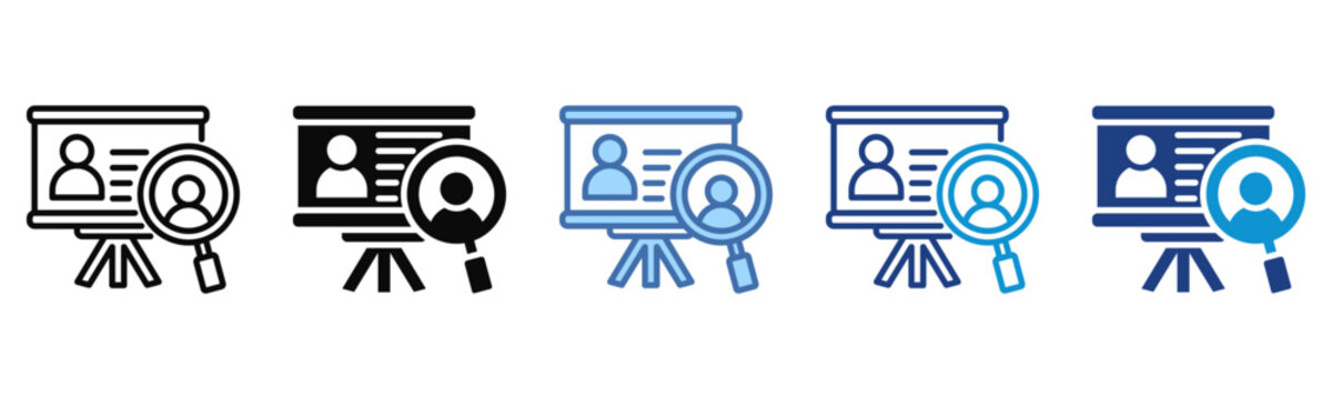 Workforce Analysis icon set multiple style collection
