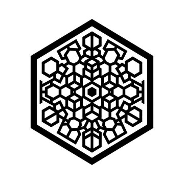 Abstract Geometric Snowflake Ornament Seamless Celtic Circle Pattern Vector Illustration for Decorative Wallpaper Texture and Modern Design