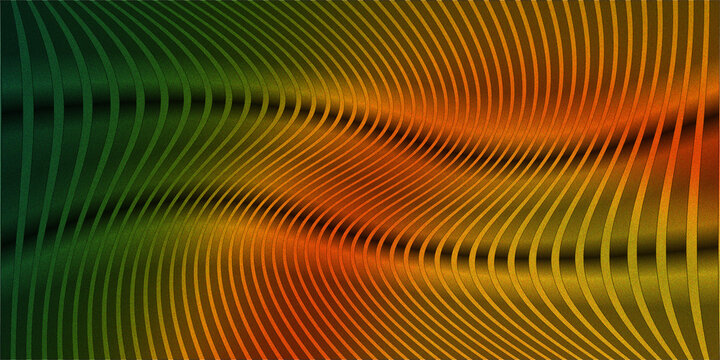 Abstract wavy texture with warm orange green and yellow color gradient.