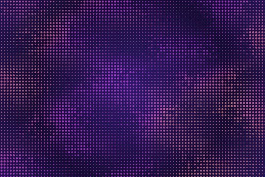 Abstract purple halftone dot pattern background texture with glowing pink and violet gradient digital futuristic design vector