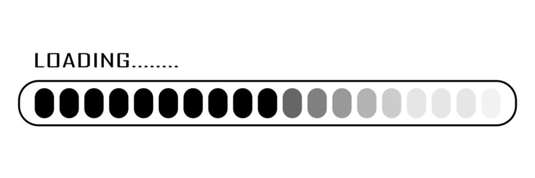 Vector image of a loading icon. Collection loading status. Loading progress icon. Loading progress. Element for your design.