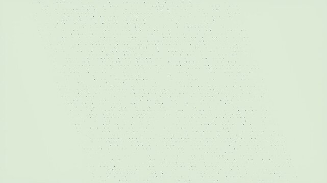 Bright seamless 3D backdrop with a tilted matrix of flickering dark micro dots. Clean eco-tech pattern simulating a big data stream or AI network on a soft mint green gradient