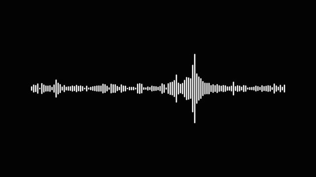 Audio waveform spectrum animation,  sound wave animated on black background audio visualizer waveform animation,  perfect for music promotion or sound design projects, 4k video