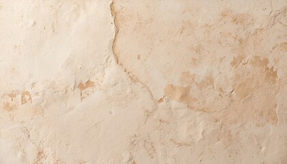 Fototapeta premium Abstract texture of weathered beige concrete wall with rustic cracks and uneven surface concrete weathered background material interior