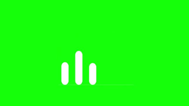 chart 2d green screen animated