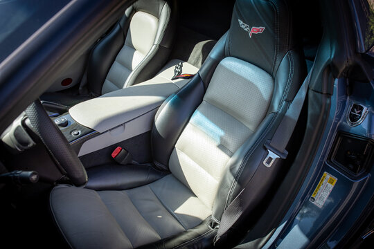 Poland, Stalowa Wola - 14th July, 2026: Corvette C6 Grand Sport. 430 KM 6.2 l ls3 2011 Sonic Blue