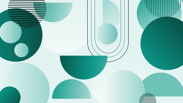 Abstract geometric circles composition background animation