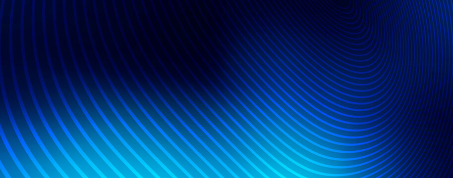 Dark Navy Blue Sonar Wave Background, Concentric Radio Wave Circle Gradient with Cyan Glow