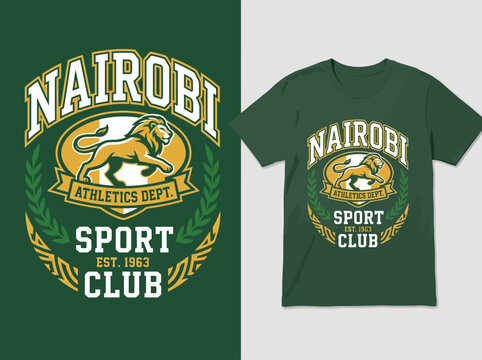 Nairobi Sport Club Athletic Department Vintage Lion Design