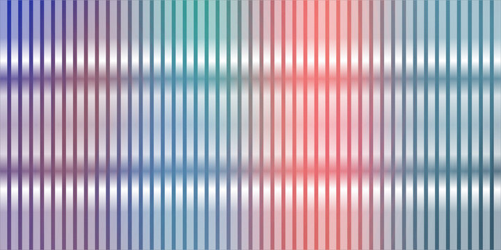 Reflective metal stripes texture with rainbow gradient light spectrum effect.