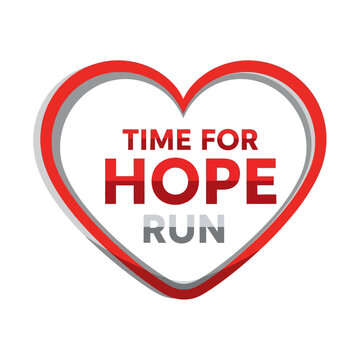 Heart Graphic Symbolizing Hope And Running For A Cause