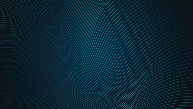 A dark blue background with a simple, orderly arrangement of wavy, curving lines.